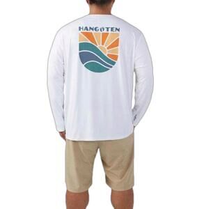Hang Ten Men's Long Sleeve Sun Tee White Size 3XL NWT